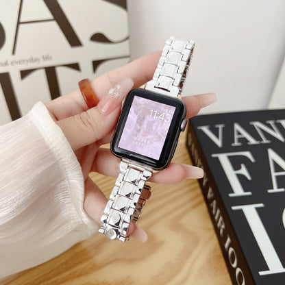 [6 colors available with cover] Acrylic crystal band [Apple Watch]