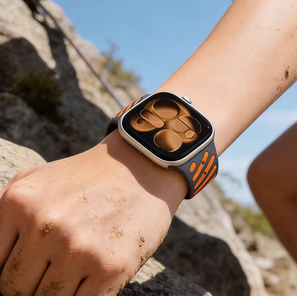 【強力マグネット】バイカラーフィットラバーバンド【アップルウォッチ】