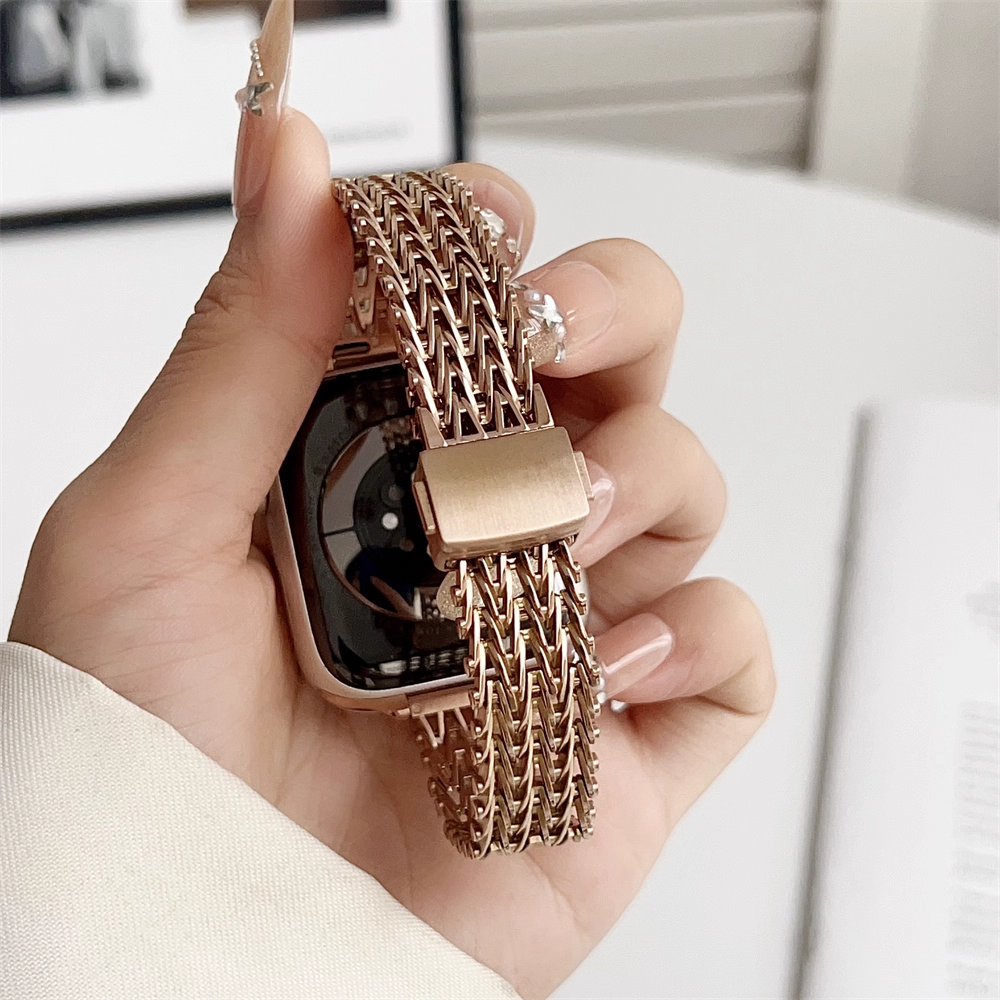 【繊細Vメッシュ】スリムメッシュマグネットバンド【アップルウォッチ】