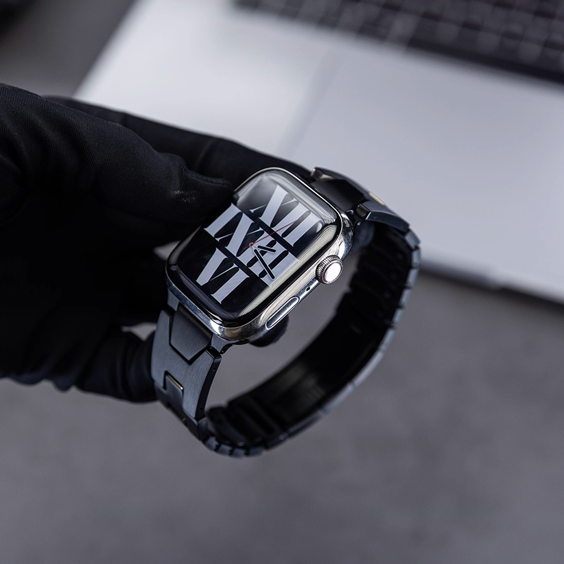 【最新デザイン】モダンカットステンレスバンド【アップルウォッチ】