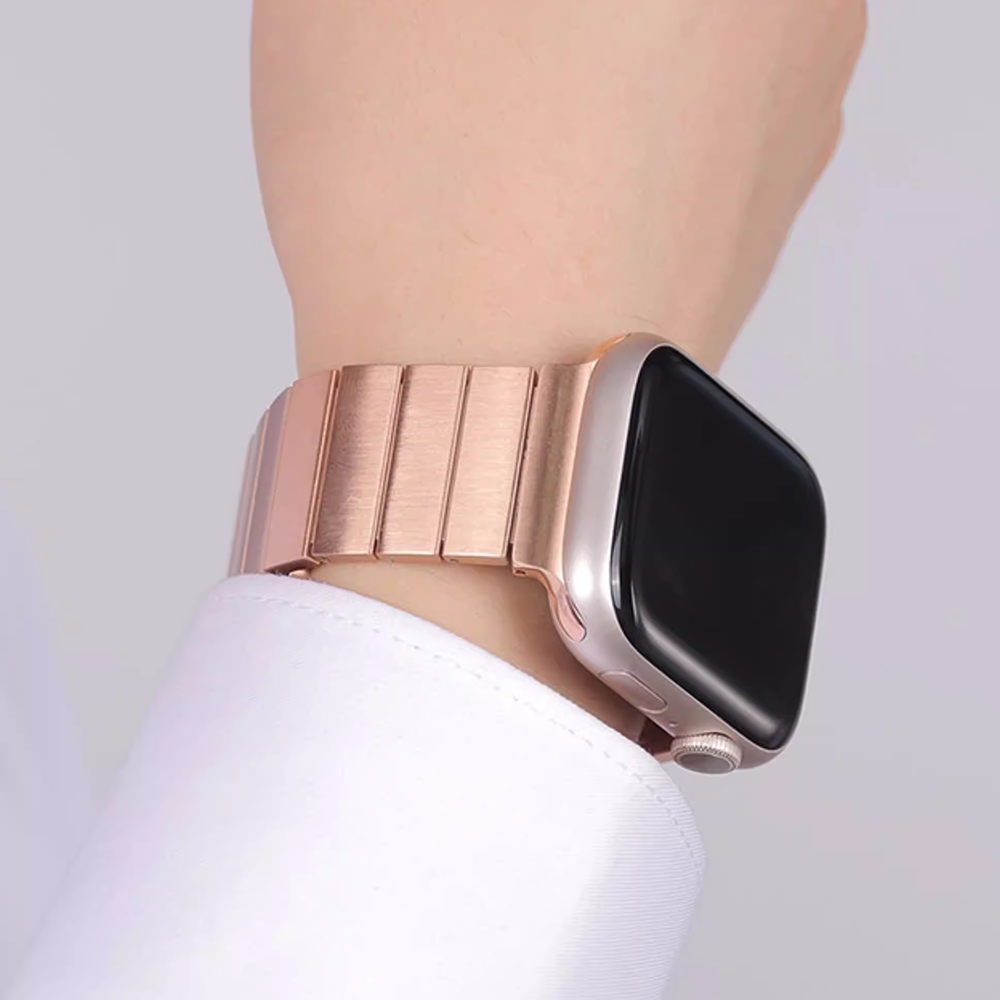 【磁力でスマート装着】マグネティックメタルバンド【アップルウォッチ】