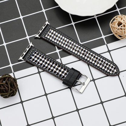 【大人の配色】キャンバスレザーミックスバンド【アップルウォッチ】