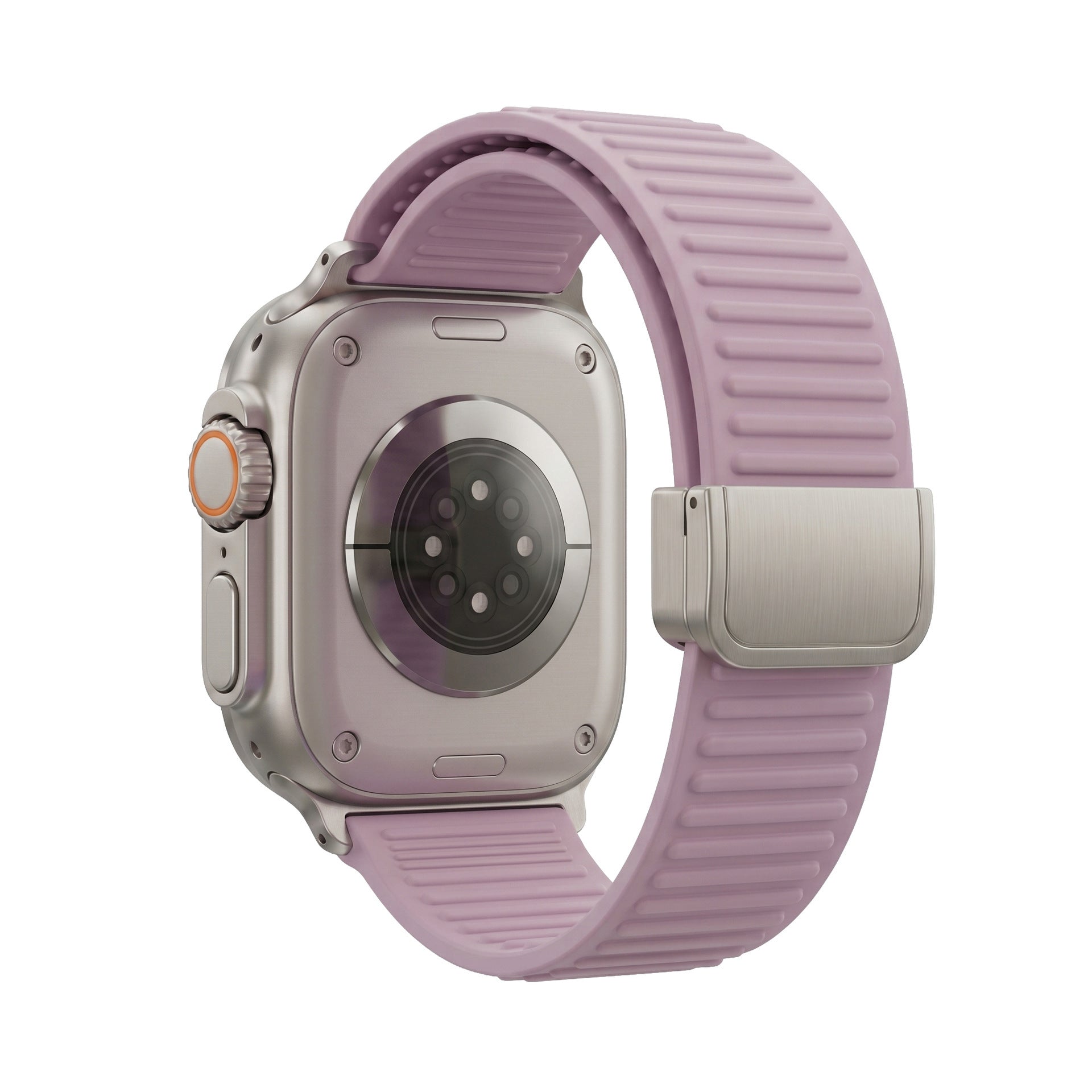 【着脱スムーズな防水仕様】リブラインシリコンバンド【アップルウォッチ】