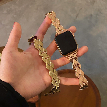 【モダン造形】ロンバスリンクメタルバンド【アップルウォッチ】