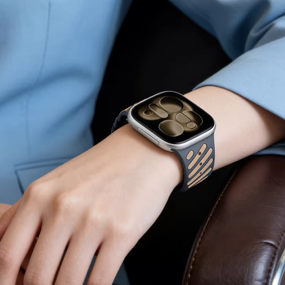 【強力マグネット】バイカラーフィットラバーバンド【アップルウォッチ】