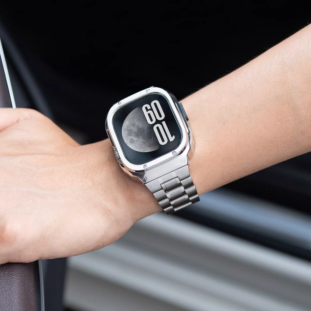 [5 colors available] Tough stainless steel case with integrated band [Apple Watch]