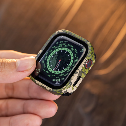 【ガラス付き両面保護】フルカバーパターンケース【アップルウォッチ】