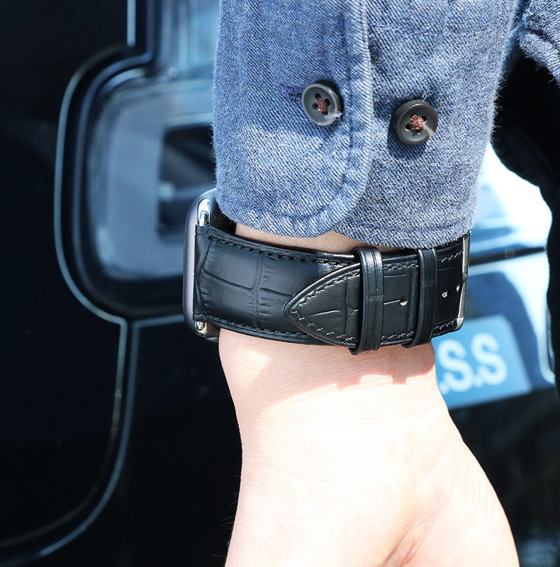 Elegant grained leather band for Apple Watch (4 colors available)