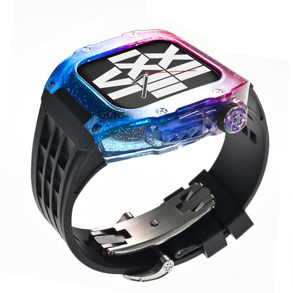 [6 colors available] Gradient crystal case integrated band [Apple Watch]