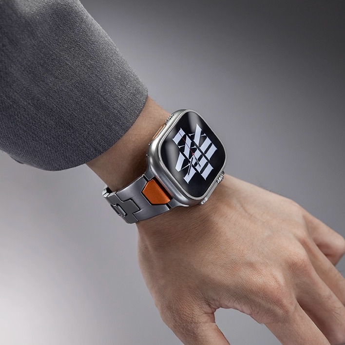 【最新デザイン】モダンカットステンレスバンド【アップルウォッチ】