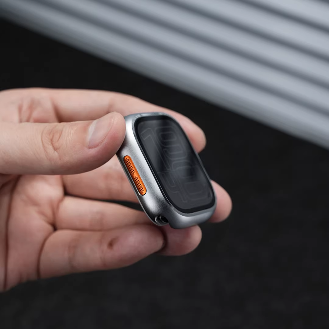 【ガラス付き両面保護】プレミアムメタルバンパーケース【アップルウォッチ】