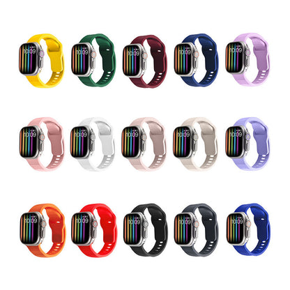 [15 colors available] Wavy solid silicone band [Apple Watch]