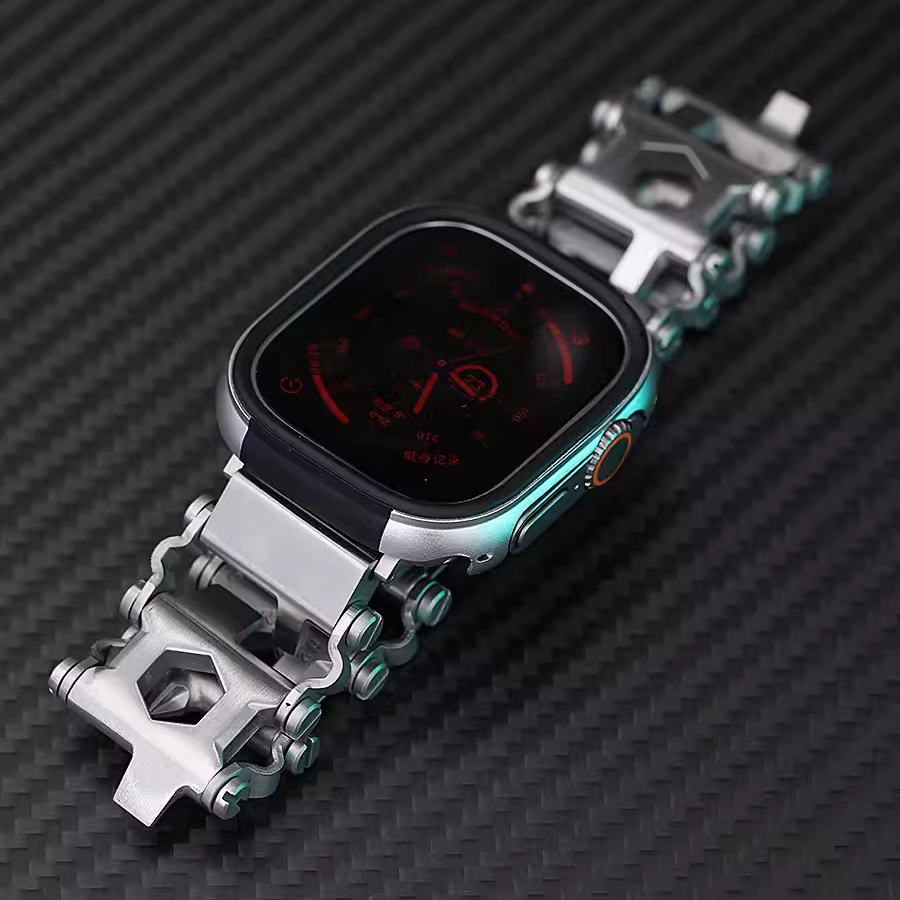 【シルバークラウン】マルチツールステンレスバンド【アップルウォッチ】