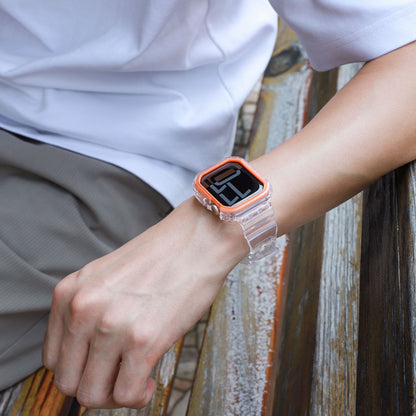 【Series 10/11対応】オールクリアTPU一体型バンド【アップルウォッチ】