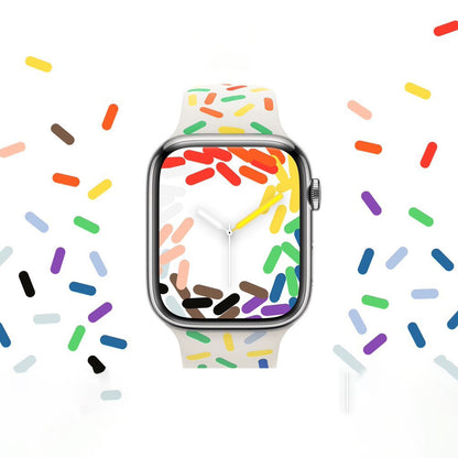 [4 colors available] Colorful pop silicone band [Apple Watch]