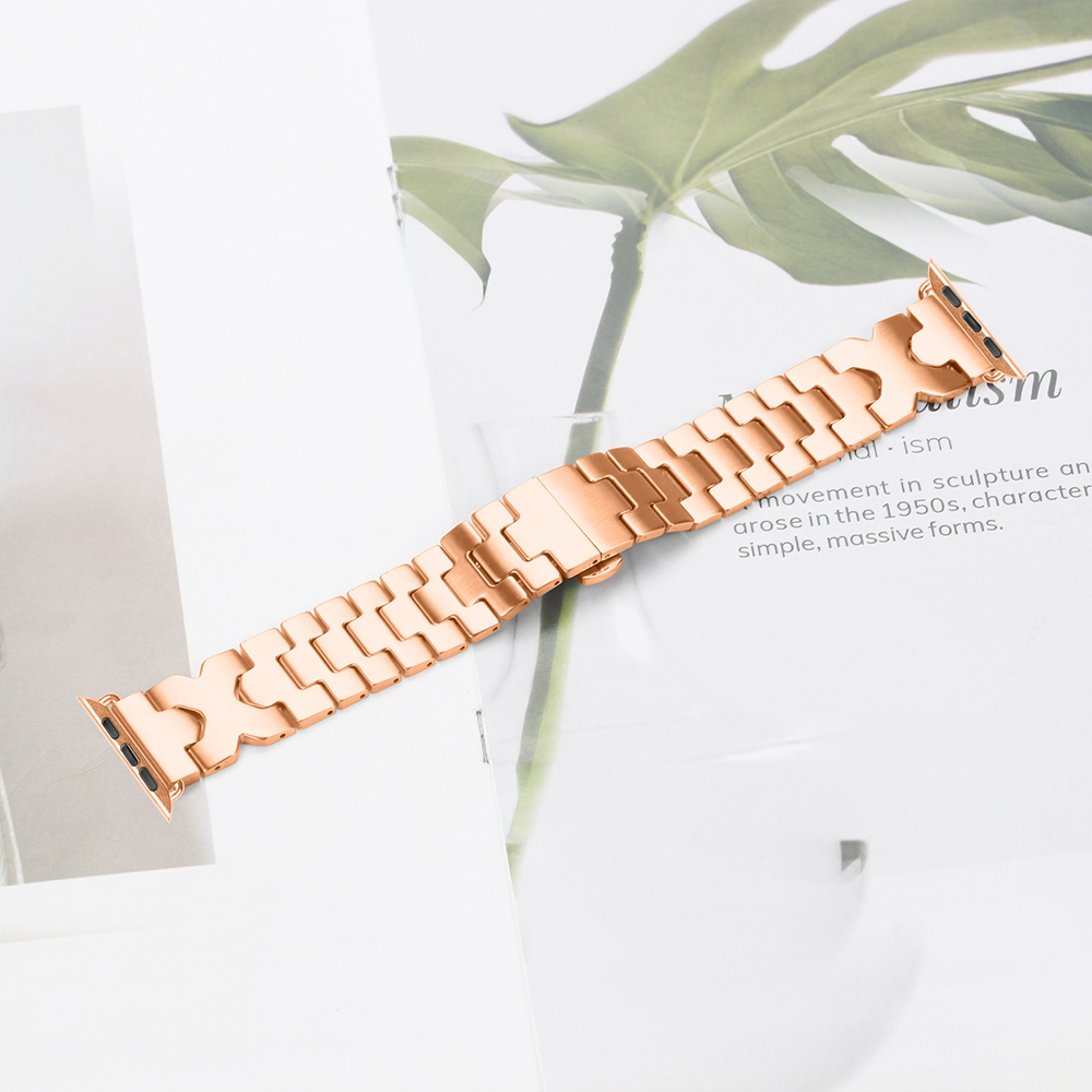 [Heavy and luxurious] Cross-shaped stainless steel band [Apple Watch]