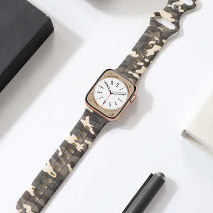 【防水×迷彩】カモフラージュシリコンバンド【アップルウォッチ】