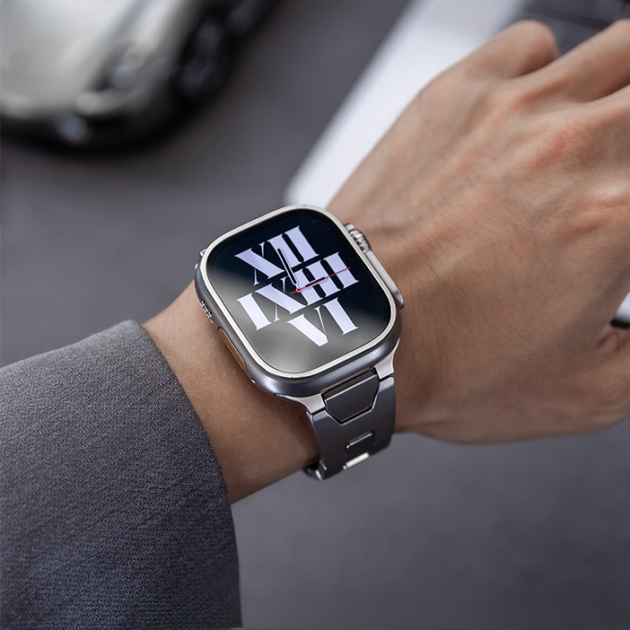 【最新デザイン】モダンカットステンレスバンド【アップルウォッチ】