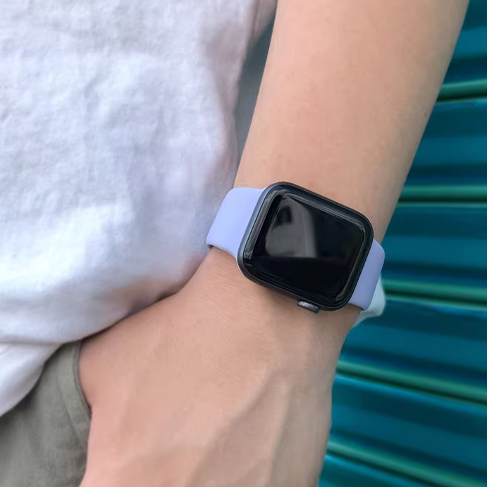 [22 colors available] Eight-ring buckle silicone band [Apple Watch]