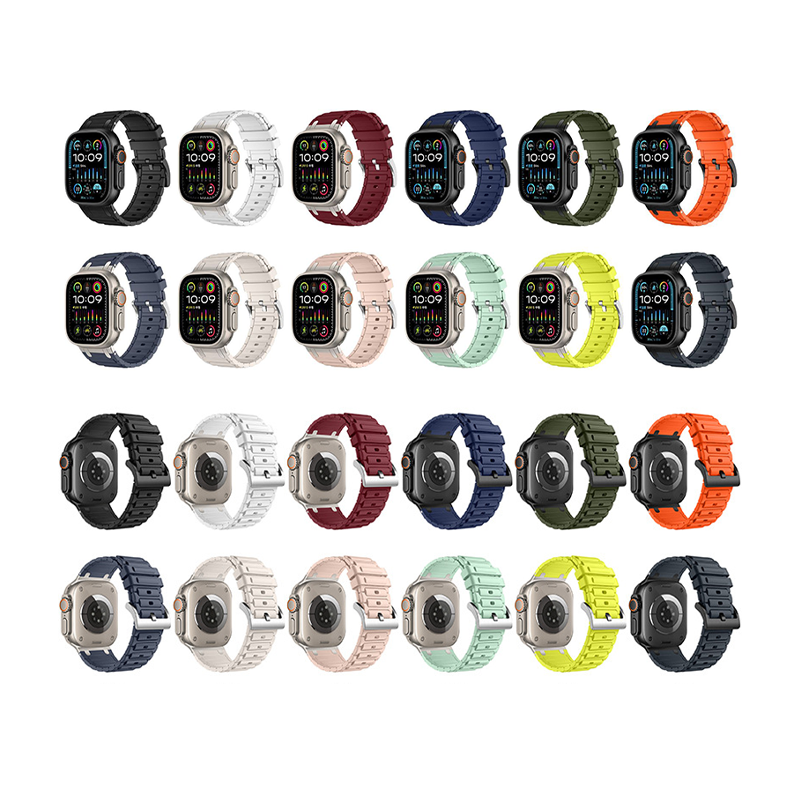 [Simple Modern] Metal Link Silicone Band [Apple Watch]