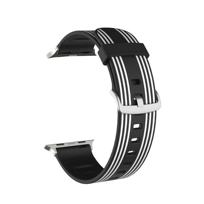 [11 colors available] Stripe accent silicone band [Apple Watch]