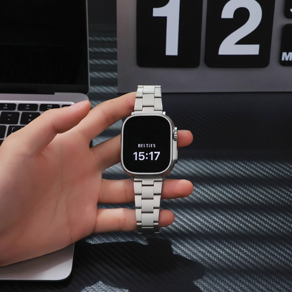 【シルバークラウン】スリムリンクメタルバンド【アップルウォッチ】