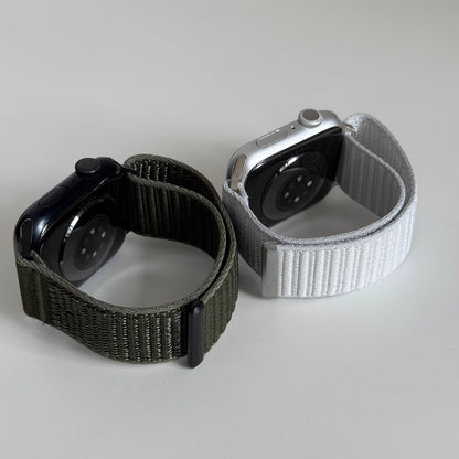 【ストレスフリー装着】カラフルナイロンマジックバンド【アップルウォッチ】