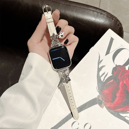 【可憐な蝶々】バタフライスリムレザーバンド【アップルウォッチ】