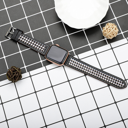 【大人の配色】キャンバスレザーミックスバンド【アップルウォッチ】