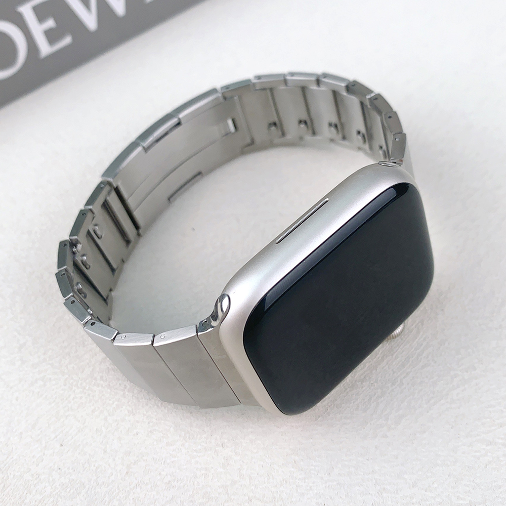 【手首に干渉しない】リンクブレスレットメタルバンド【アップルウォッチ】