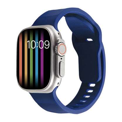 [15 colors available] Wavy solid silicone band [Apple Watch]