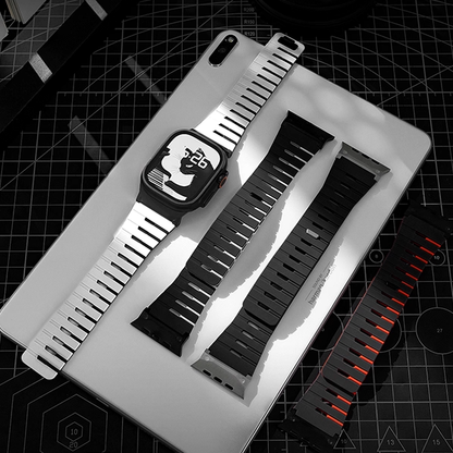 【しっかりフィット】マグネットロックシリコンバンド【アップルウォッチ】