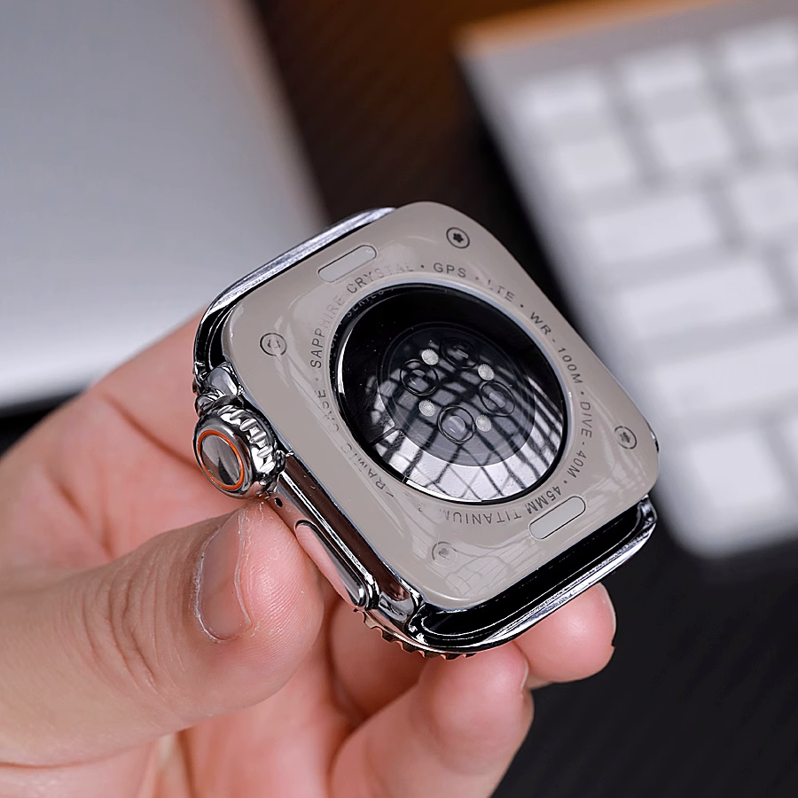 [Glass-free double-sided protection] Rhinestone double-sided protective case [Apple Watch]