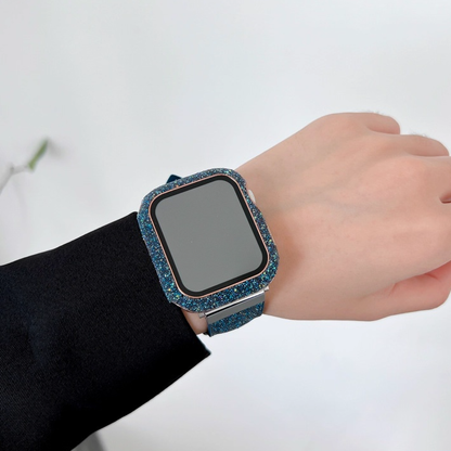 【輝くアクセ感】スパークルフレームケース【アップルウォッチ】