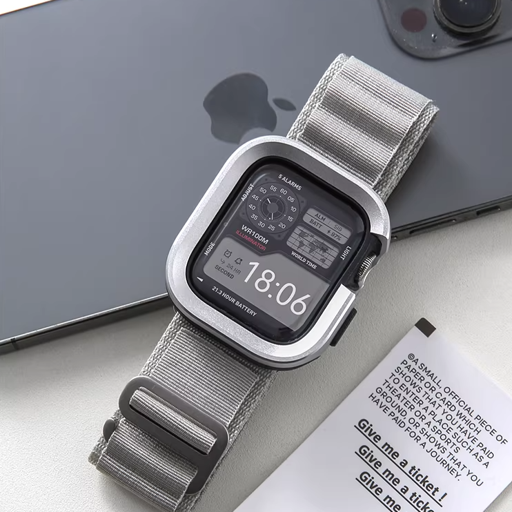 【ガラス無し両面保護】アルミチタンプロテクトケース【アップルウォッチ】