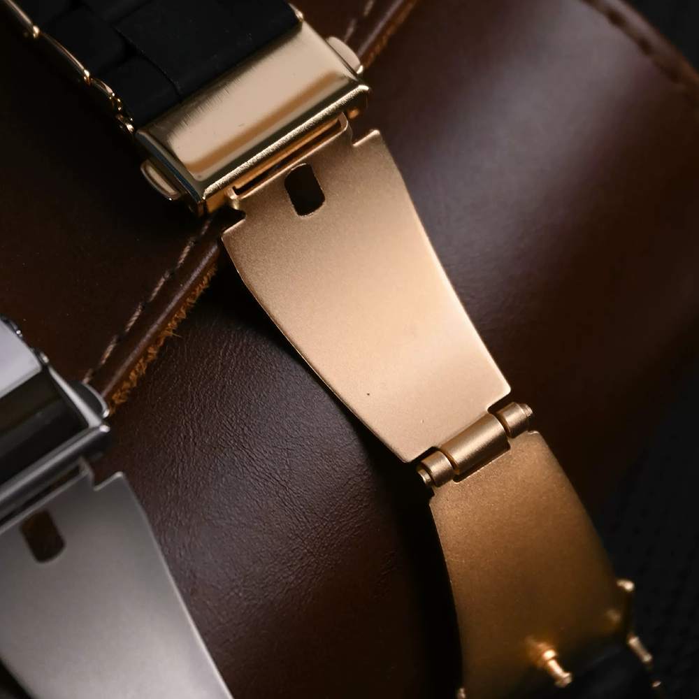 【シルバークラウン】ステンレスラバーリンクバンド【アップルウォッチ】