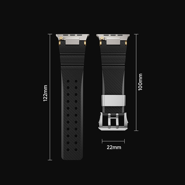 [Latest Model] Metal Gear Silicone Band [Apple Watch]