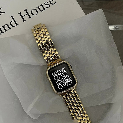 [4 colors available] Honeycomb chain steel band [Apple Watch]