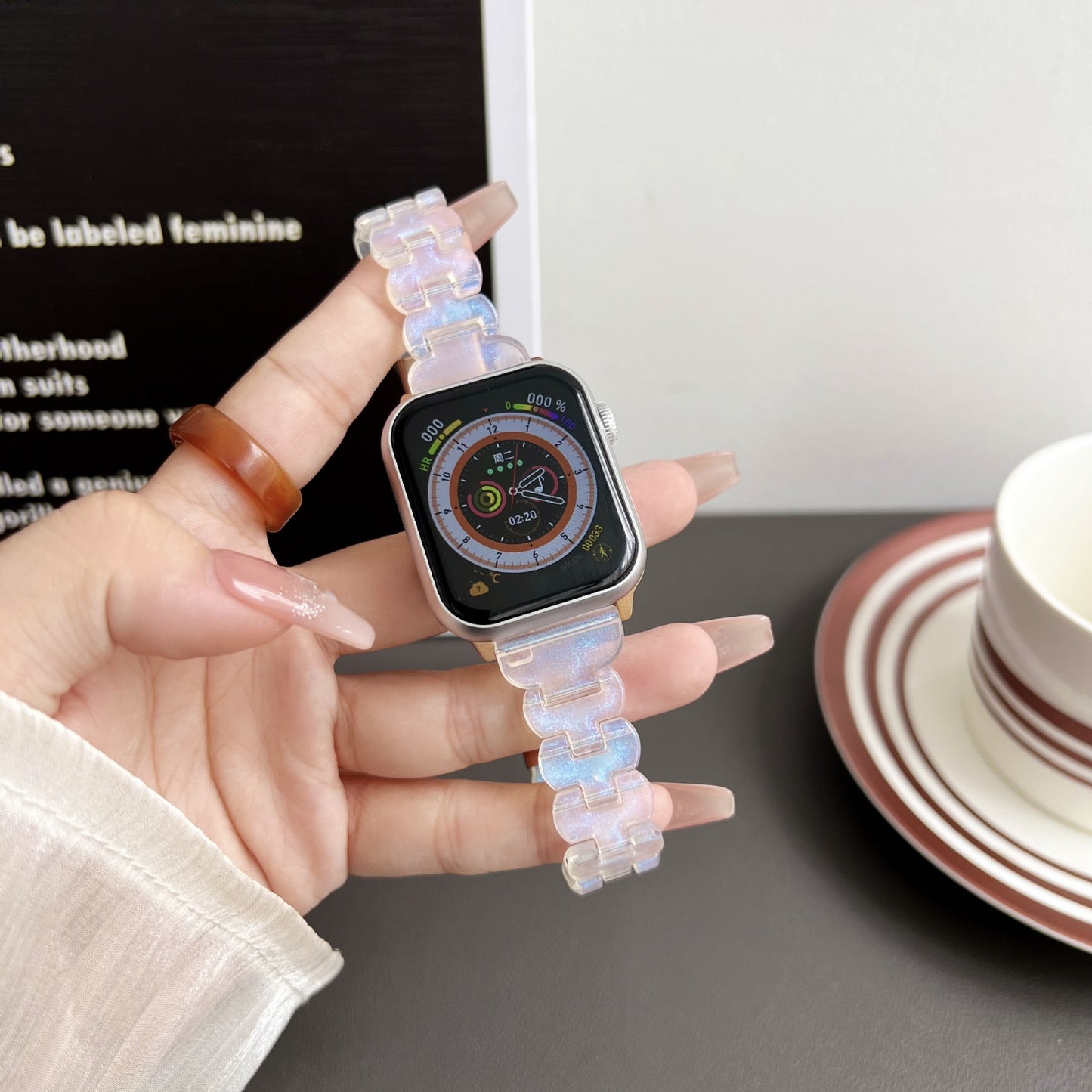 [6 colors available] Crystal Petal Band [Apple Watch]