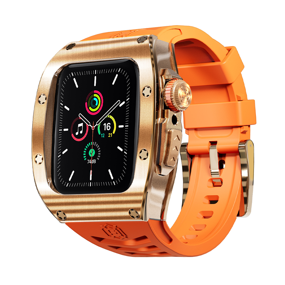 [4 colors available] Protective metal case integrated band [Apple Watch]