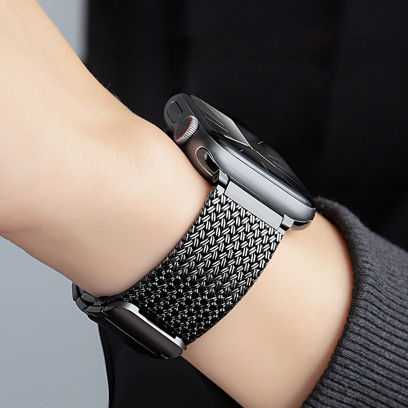 [3 colors available] Magnetic mesh stainless steel band [Apple Watch]