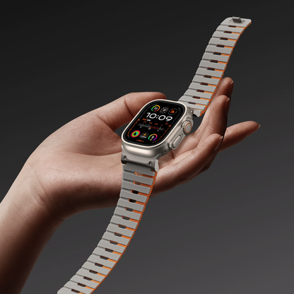 【しっかりフィット】マグネットロックシリコンバンド【アップルウォッチ】