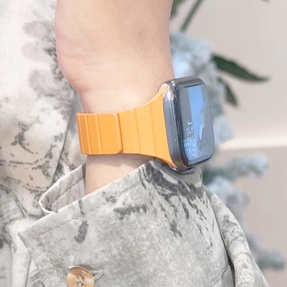 【スリムマグネット】マイクロファイバーレザーバンド【アップルウォッチ】