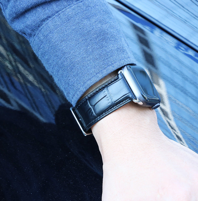 Elegant grained leather band for Apple Watch (4 colors available)