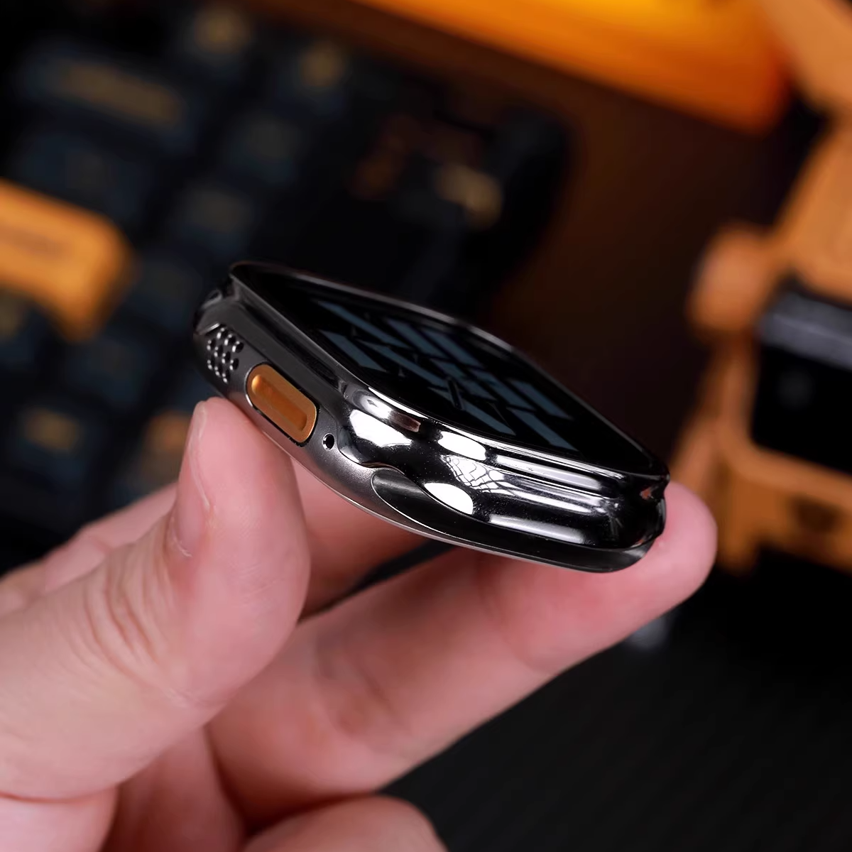 [Frame Type] Stainless Steel Protective Cover [Apple Watch]
