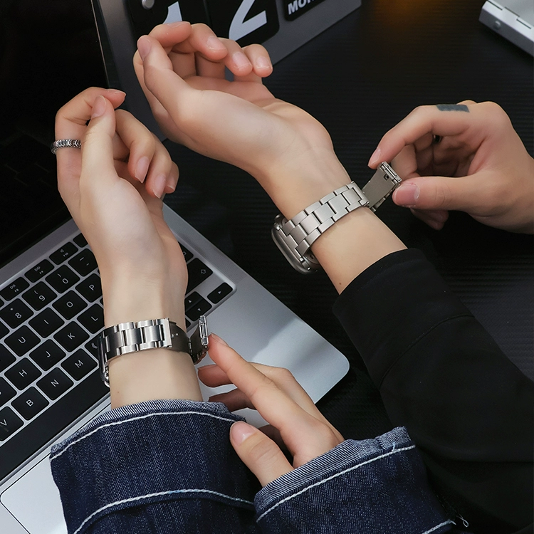 【シルバークラウン】スリムリンクメタルバンド【アップルウォッチ】