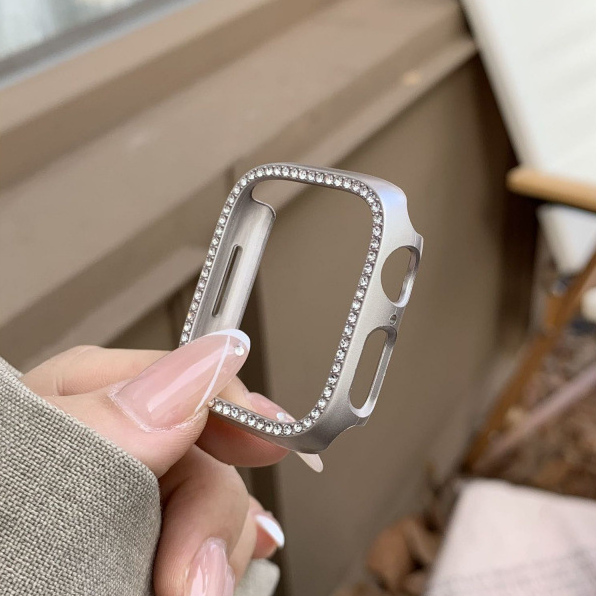 [Frame Type] Rhinestone PC Protective Cover [Apple Watch]