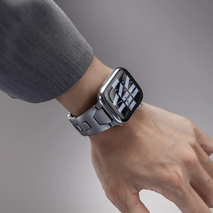 【最新デザイン】モダンカットステンレスバンド【アップルウォッチ】