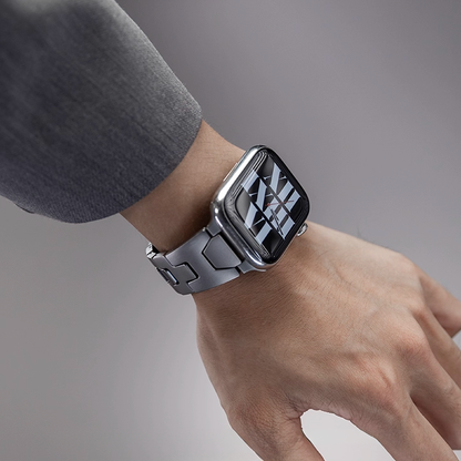 【最新デザイン】モダンカットステンレスバンド【アップルウォッチ】