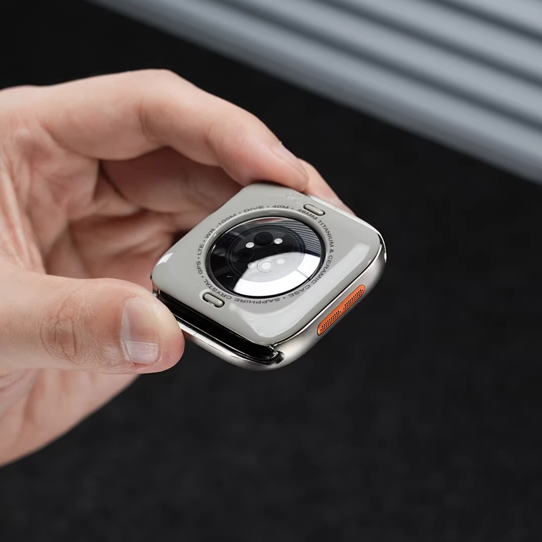 【ガラス付き両面保護】プレミアムメタルバンパーケース【アップルウォッチ】